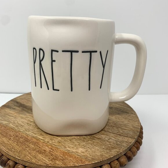 Rae Dunn PRETTY Mug Large Coffee Cup Ceramic Magenta LL Farmhouse Gift 16oz - Picture 8 of 9